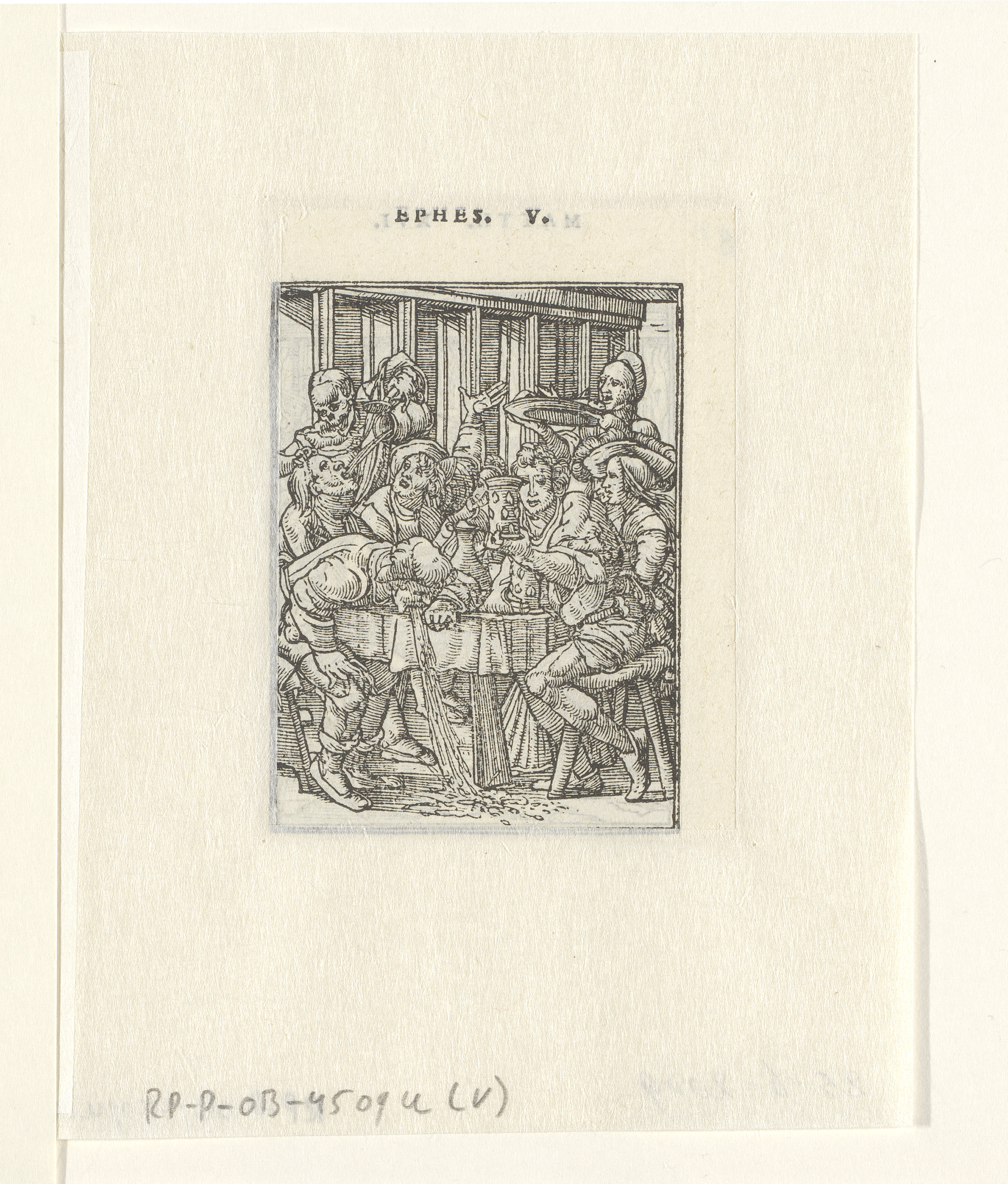 Dronken man en de Dood, by Hans Holbein (II), public domain