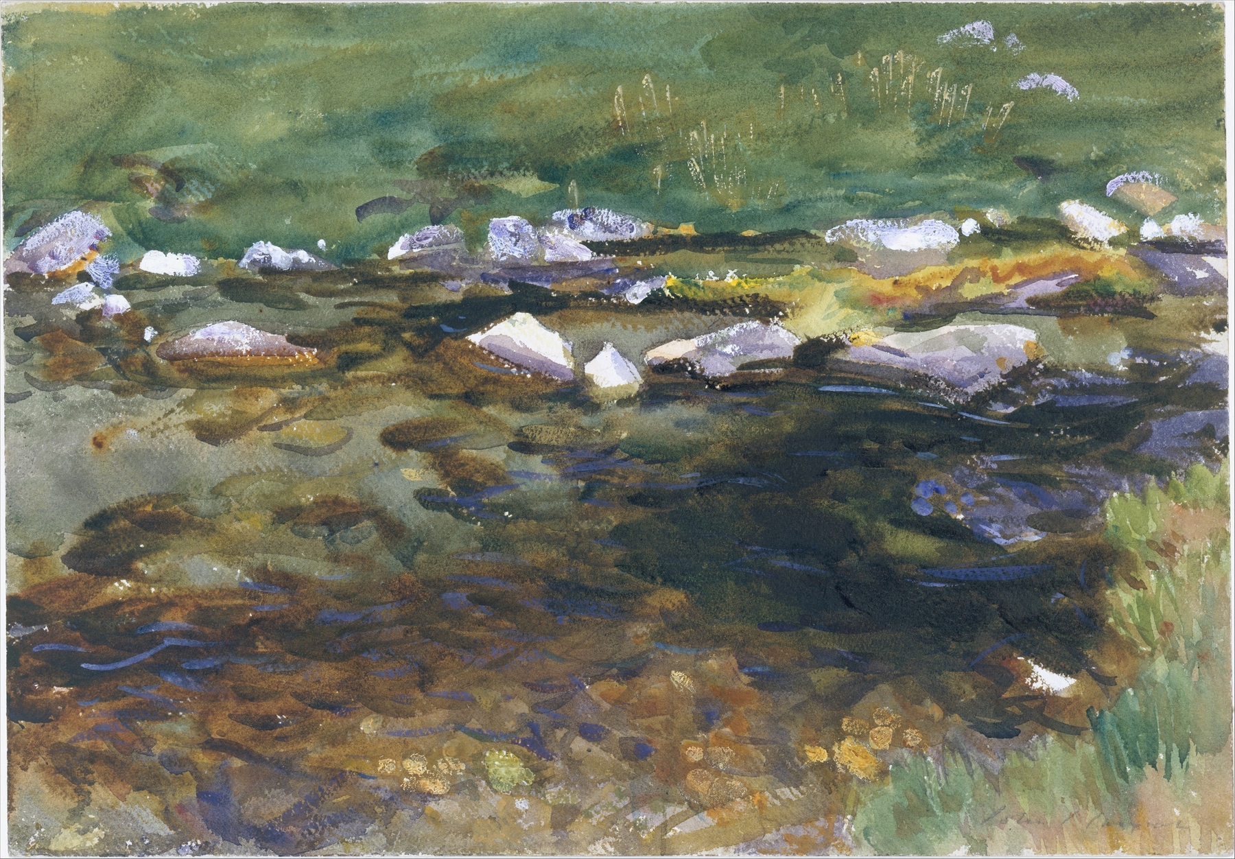 Brook and Meadow, by John Singer Sargent, public domain