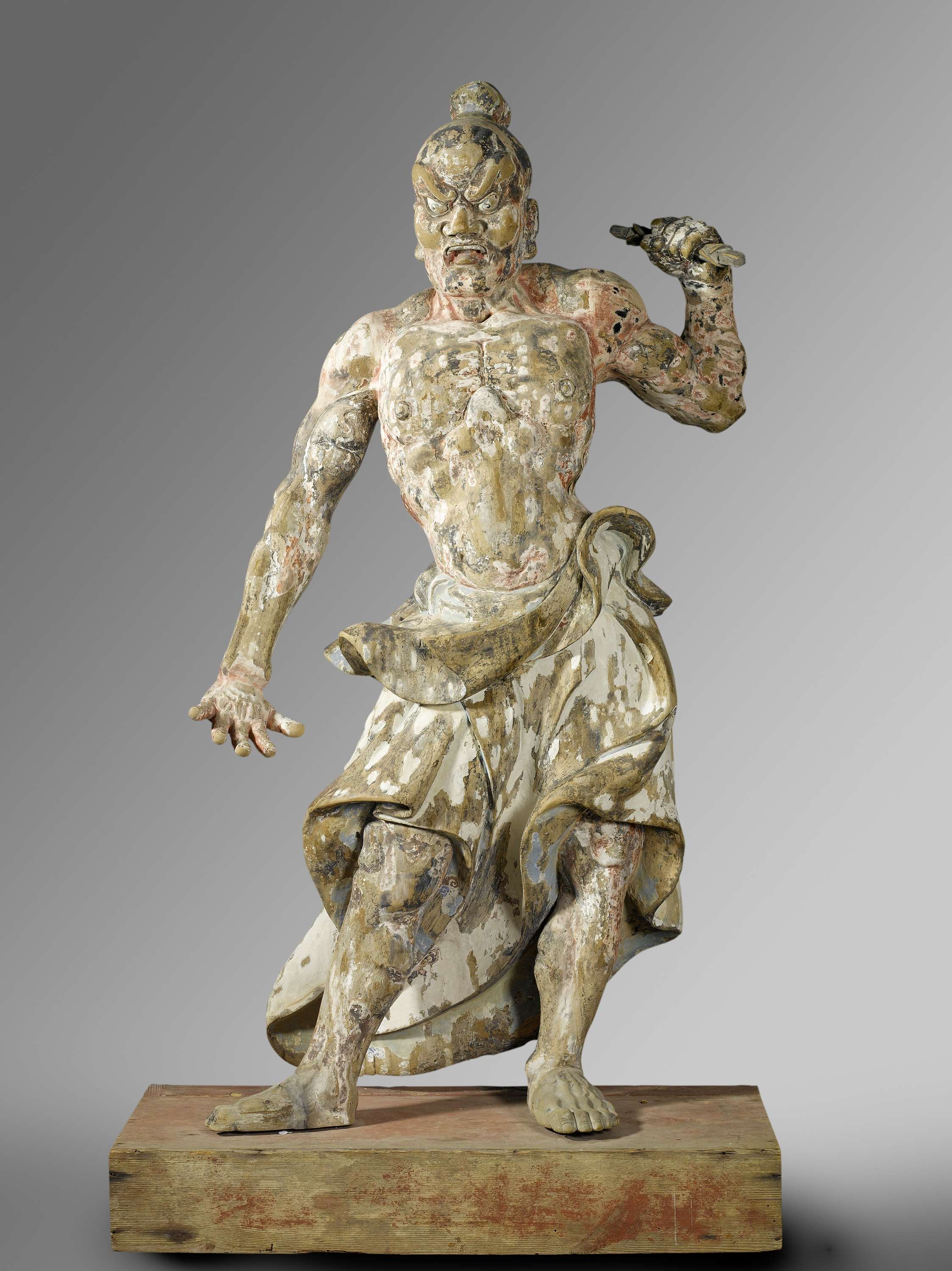 Temple Guardian by Unknown Artist, Buddhist Art, depicting a guardian figure in a flowing robe