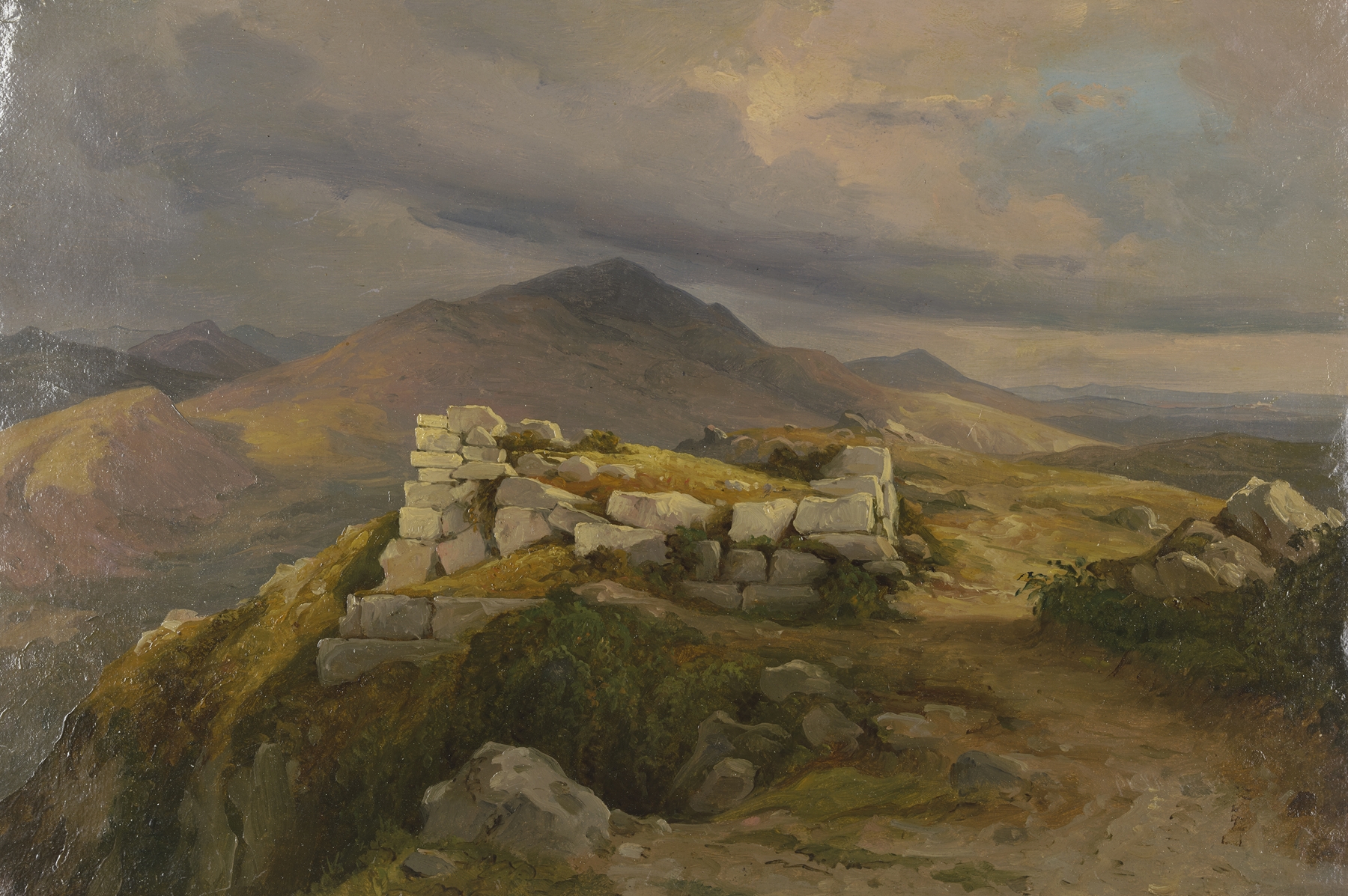 Eine Zyklopenmauer bei Civitella, dem heutigen Bellegra, by Carl Morgenstern, public domain