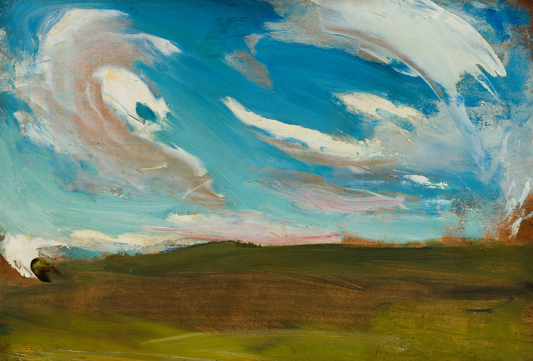 Clouds sketch by Konrad Krzyżanowski, depicting ethereal forms in soft greys and whites.