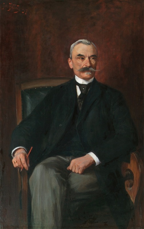 A portrait of Dr. Stanislaus Ritter von Madeyski by Julian Falat.
