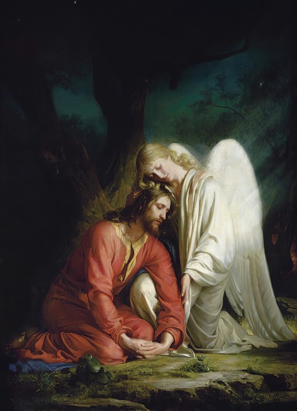 Carl Bloch's 'Christ at Gethsemane' depicts a moment of deep emotional turmoil.
