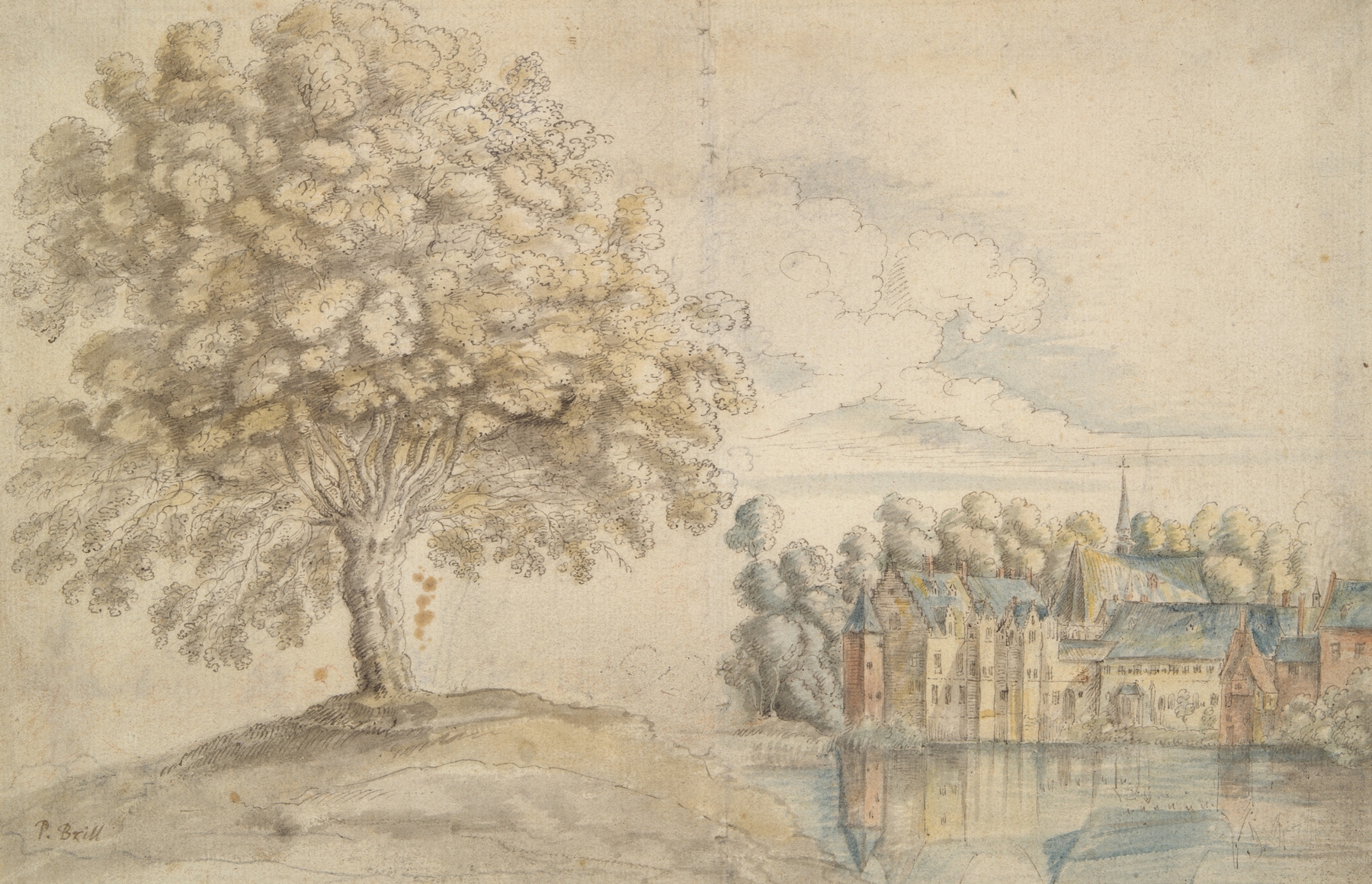 Abbey of Groenedael near Brussels, oil on panel by Follower of Jan Brueghel the Elder