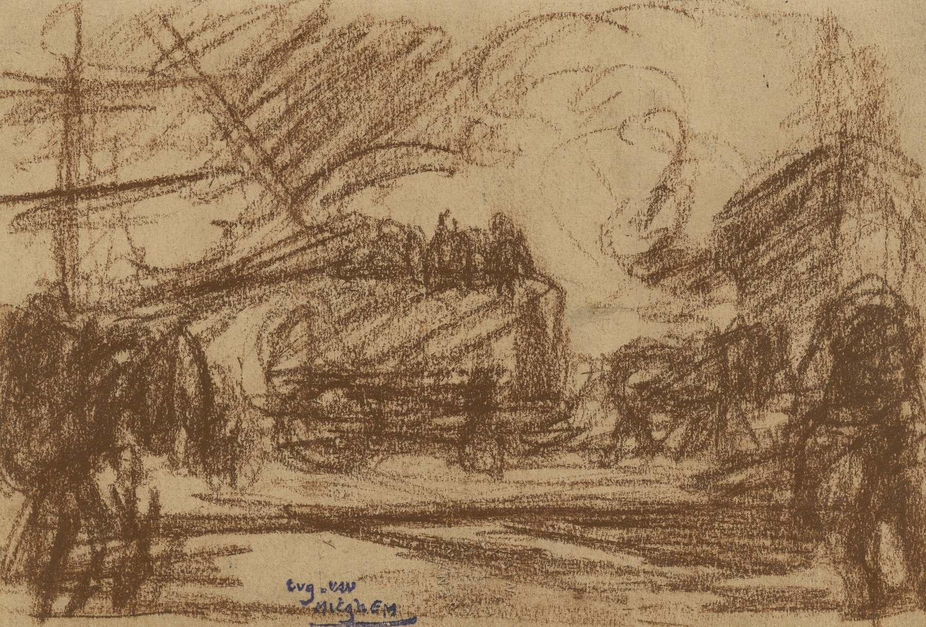 Haventafereel, by Eugeen Van Mieghem, public domain
