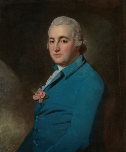 Portrait of a gentleman by George Romney, traditionally identified as Atkinson Grimshaw.
