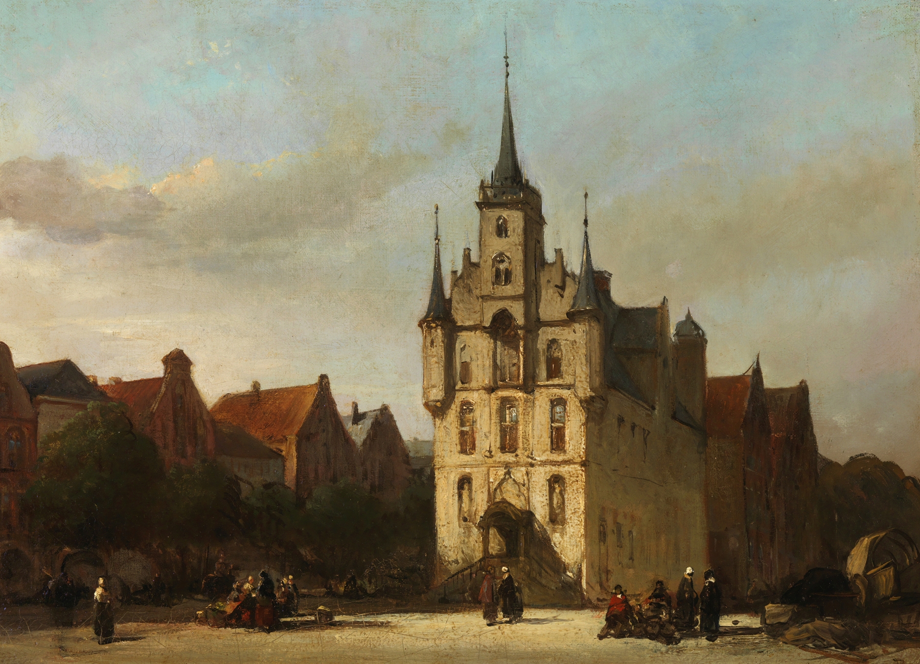 View on the Town Hall of Gouda, by Johannes Bosboom, public domain