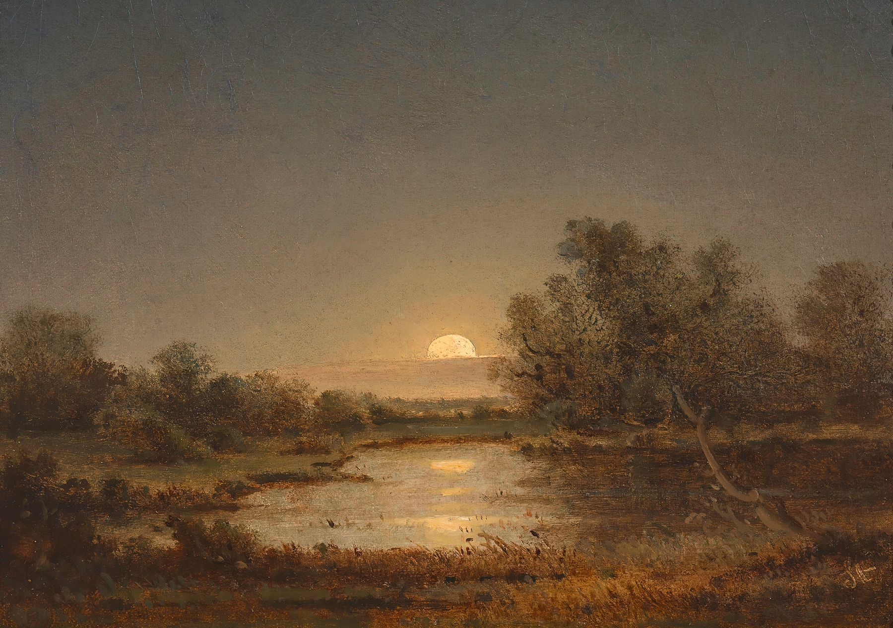 Landscape with river and foliage by Adalbert Stifter, 1850