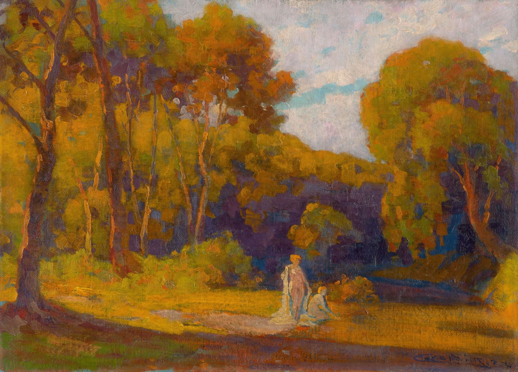 At Sunset, by Ľudovít Čordák, public domain