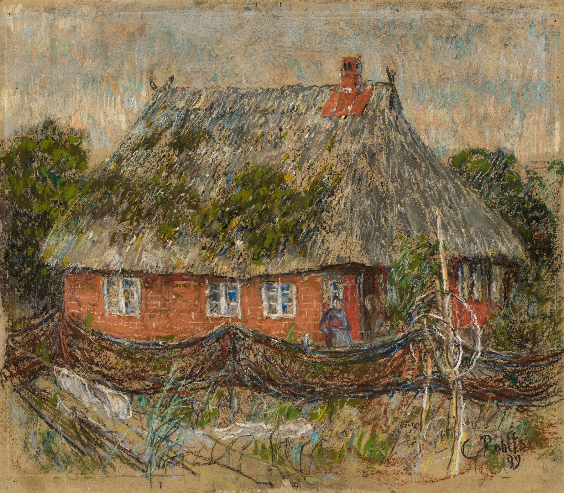 Bauernhaus, by Christian Rohlfs, public domain