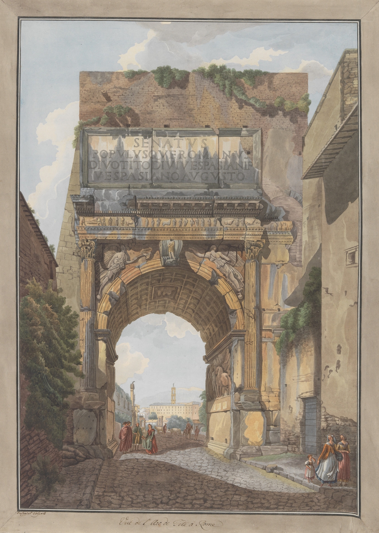 Arch of Titus by Abraham-Louis-Rodolphe Ducros, neoclassical architecture