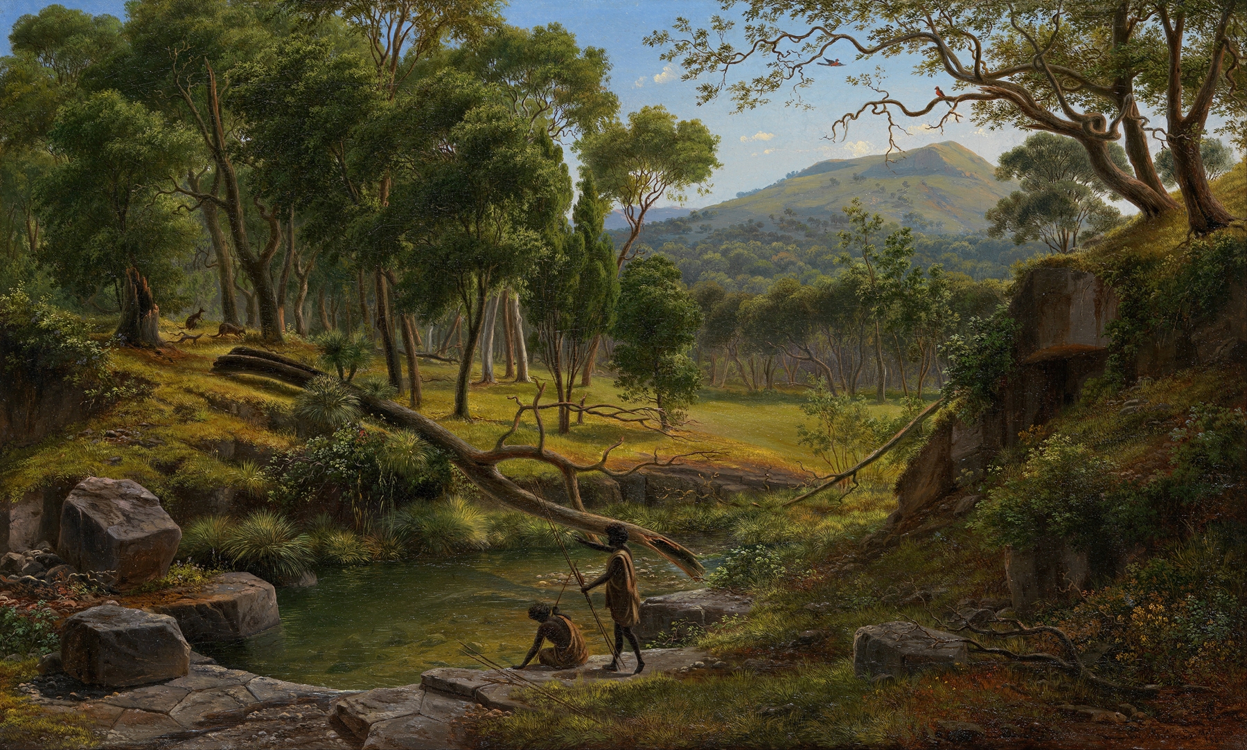 Warrenheip Hills near Ballarat, by Eugène von Guérard, public domain