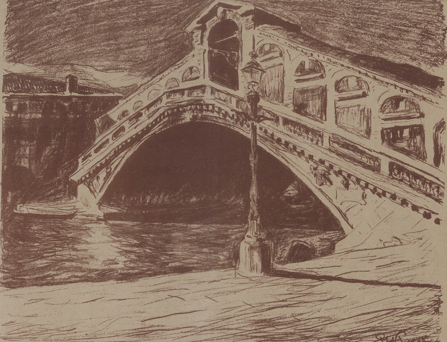Rialto Bridge in Venice, by Stanisław Kamocki, public domain