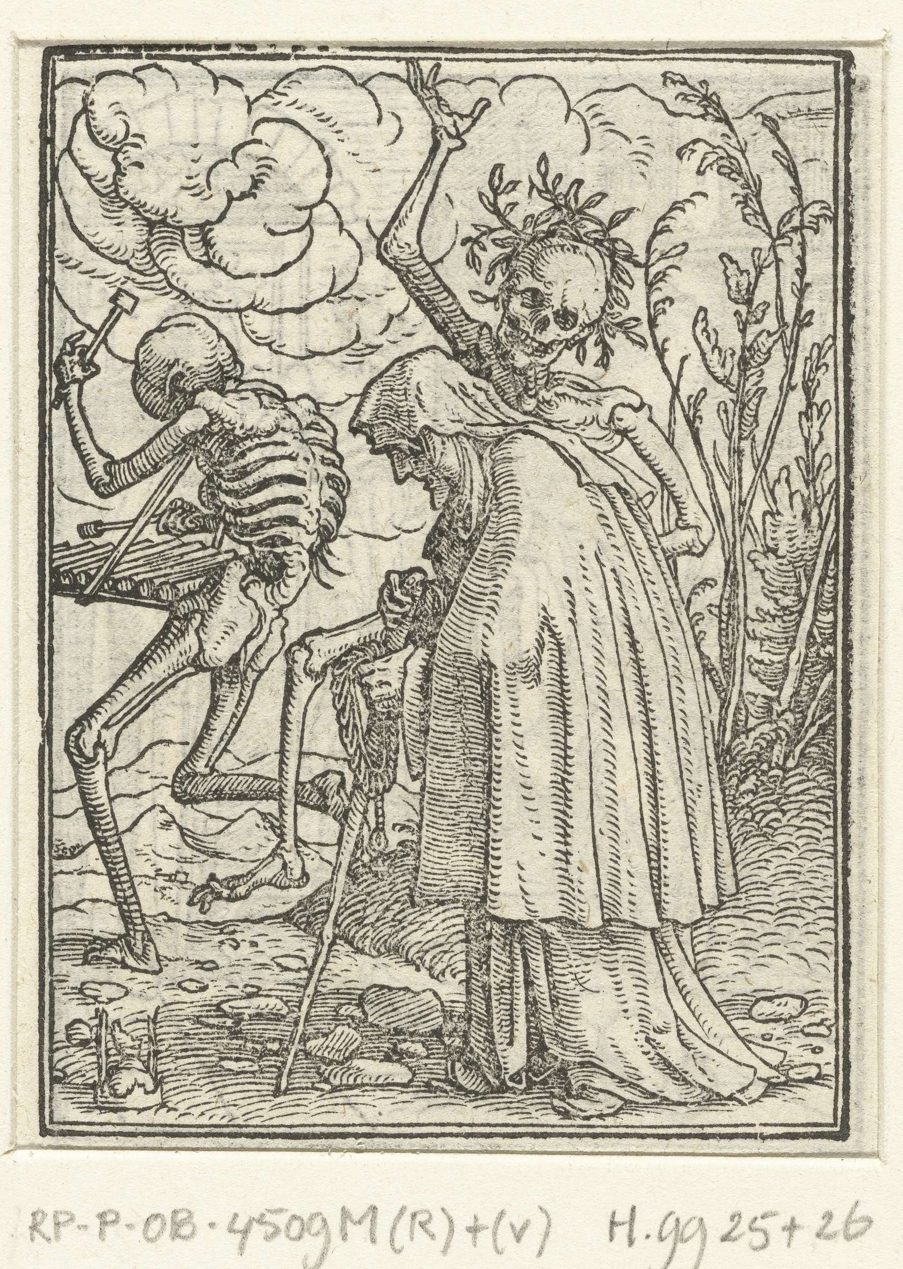 Oude vrouw en de Dood, by Hans Holbein (II), public domain