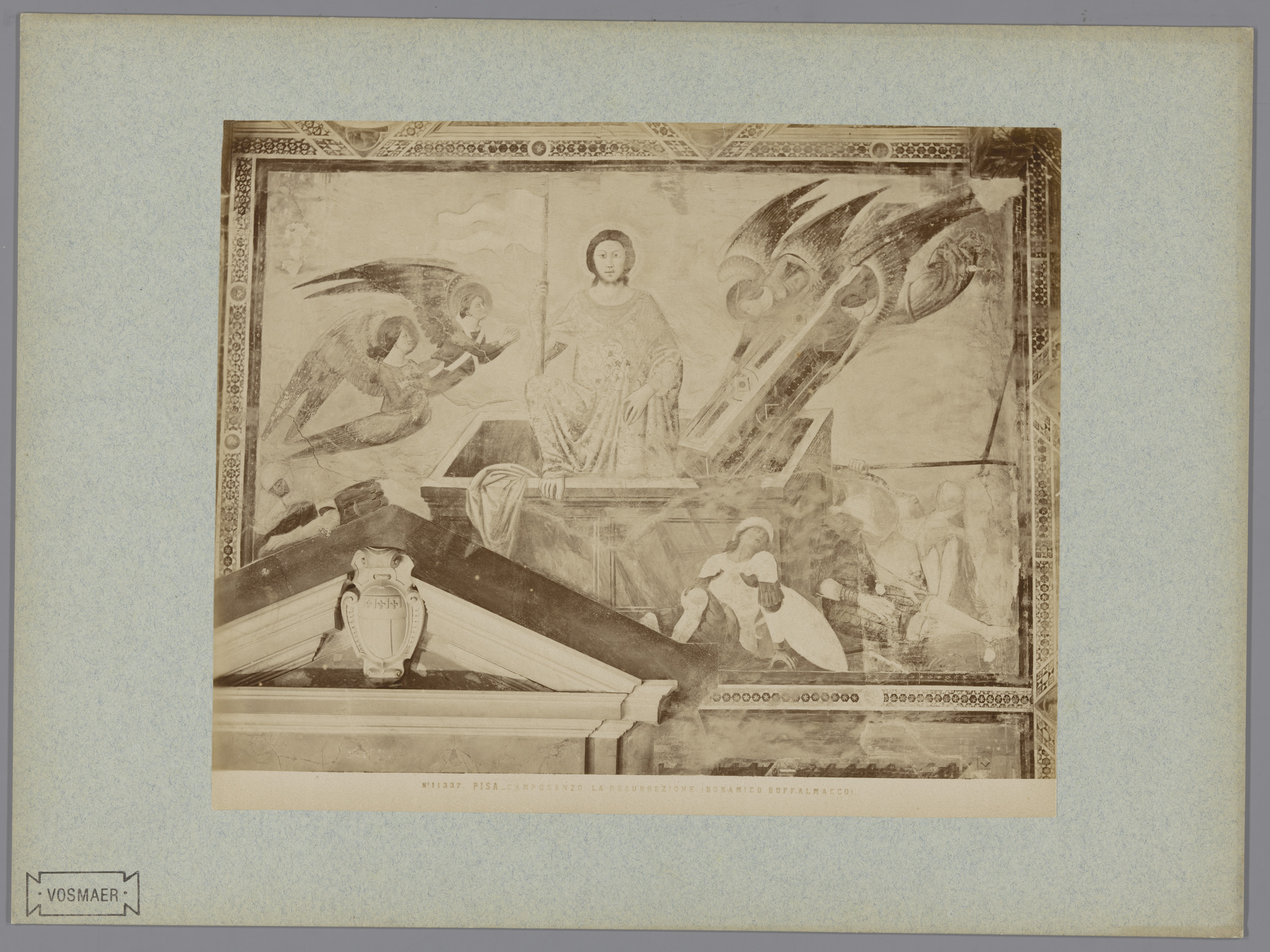 Fresco of the resurrection of Christ by Fratelli Alinari, albumen print