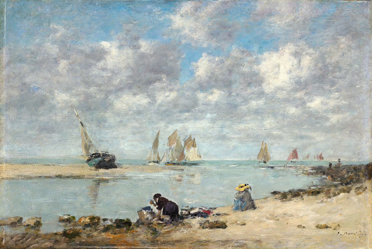 Washerwoman near Trouville, by Eugène Boudin, public domain