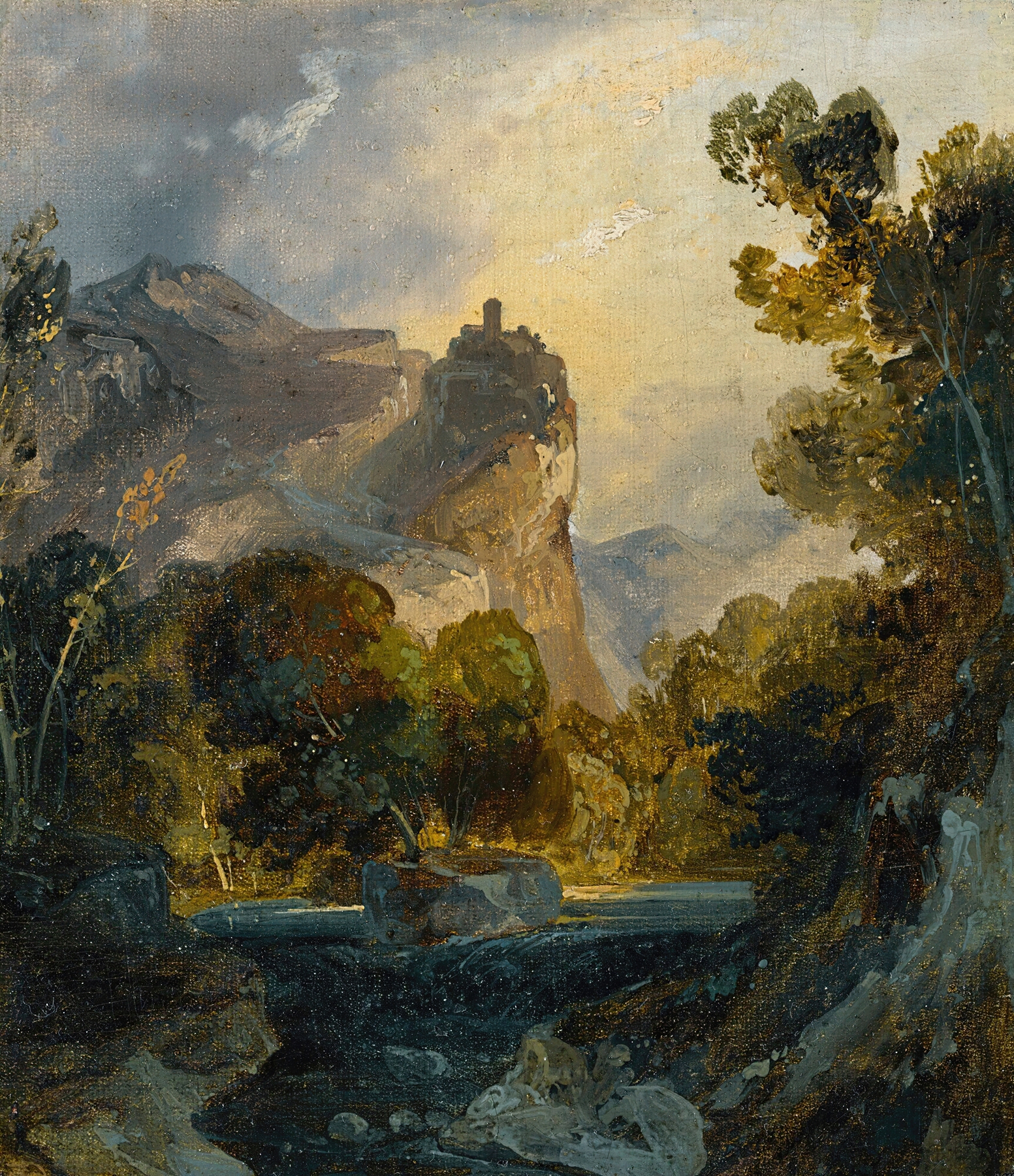 Italian Landscape, by Carl Blechen, public domain