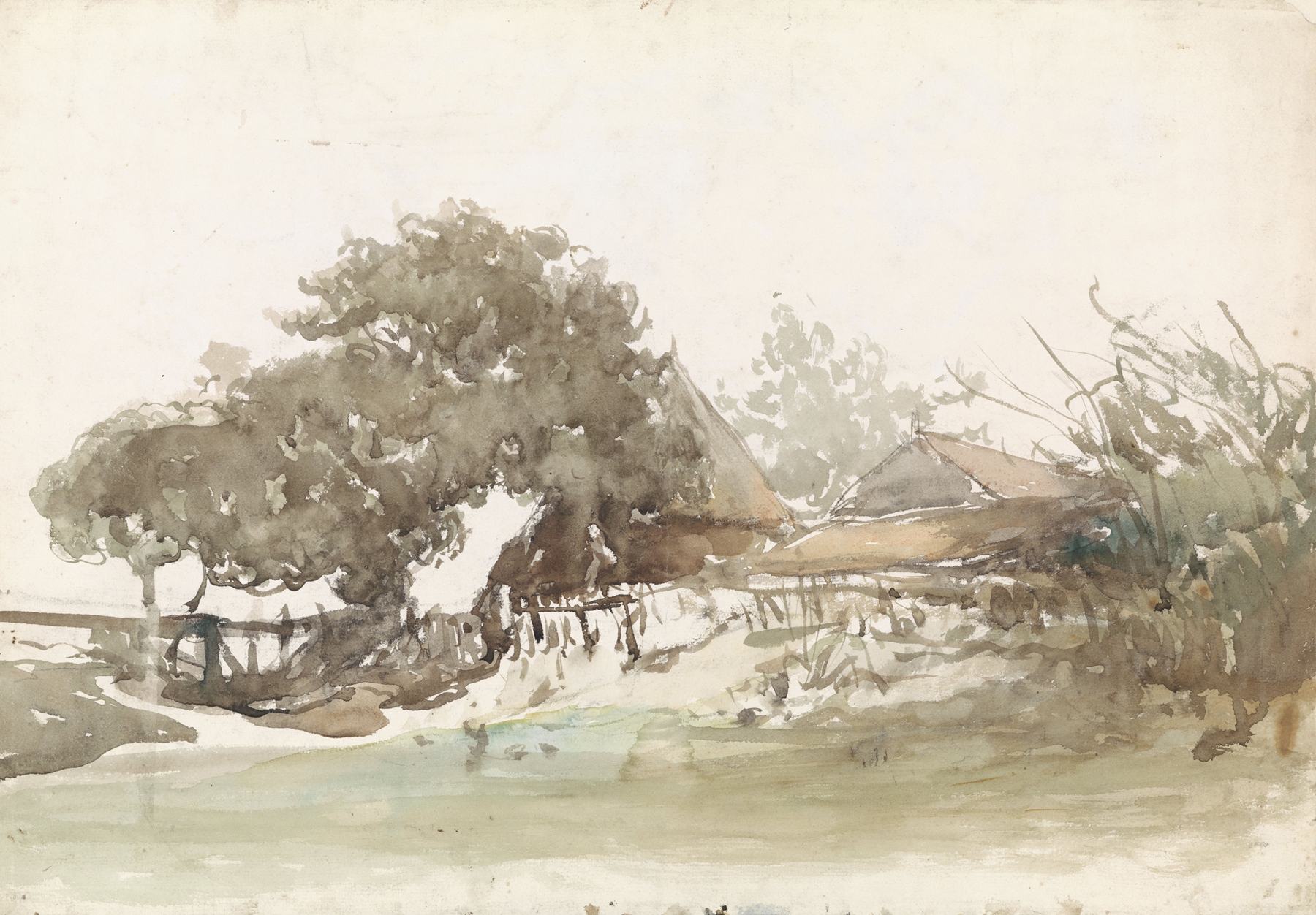 Boerderijen te Waalsdorp, by Johannes Bosboom, public domain