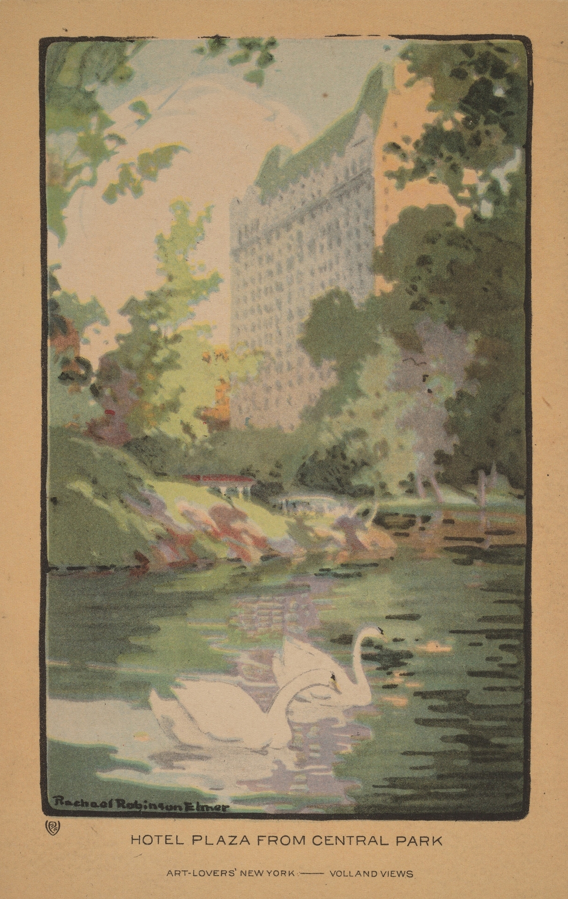 Hotel Plaza from Central Park, by Rachael Robinson Elmer, public domain