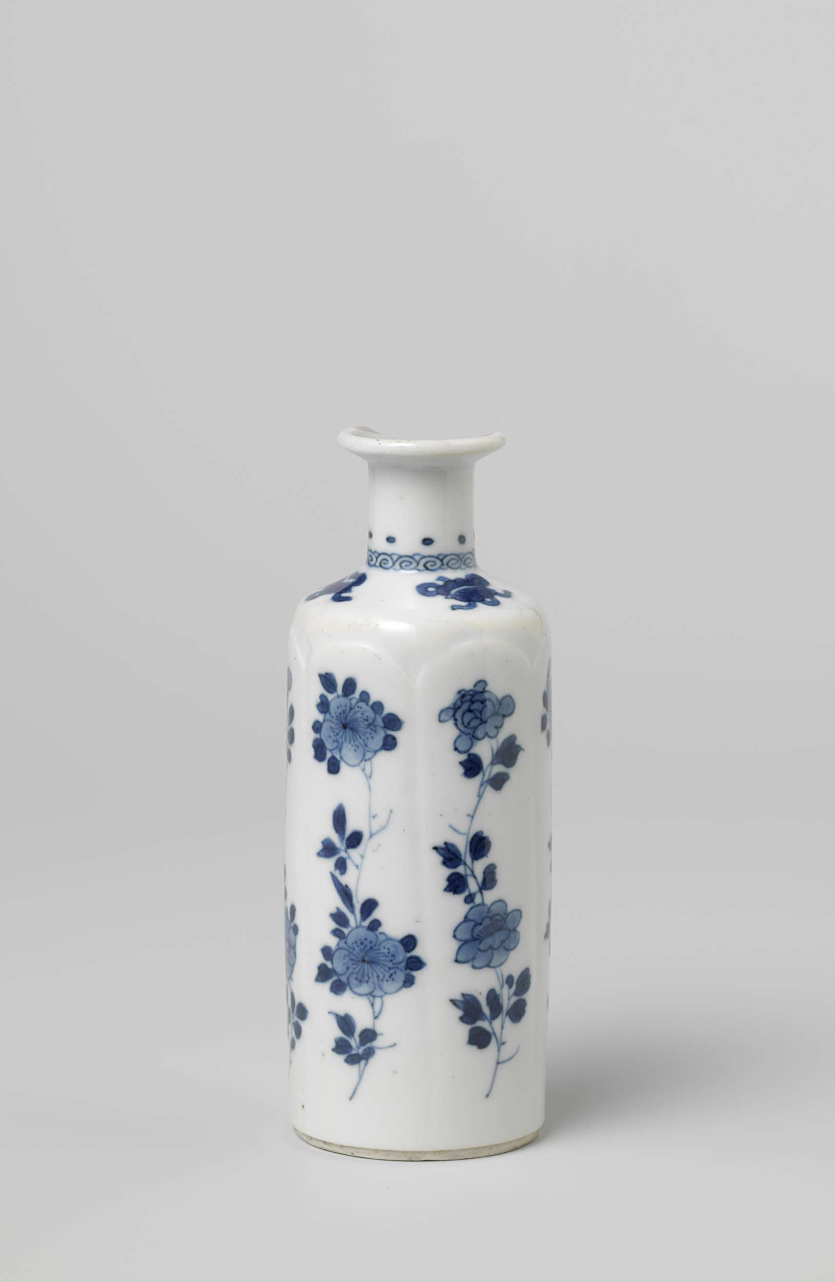 Cylindrical vase with floral sprays, Rococo style, unknown artist