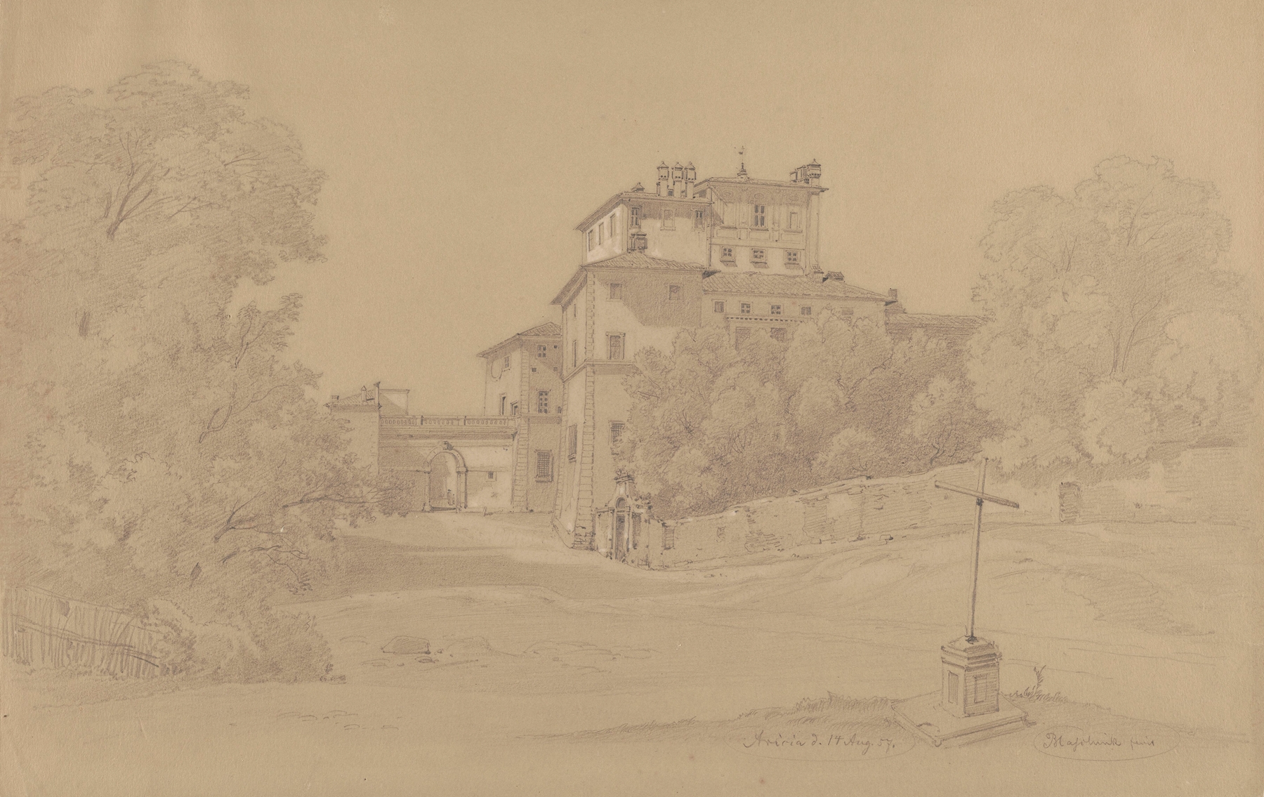 Palazzo Chigi in Ariccia, by Arthur Blaschnik, public domain