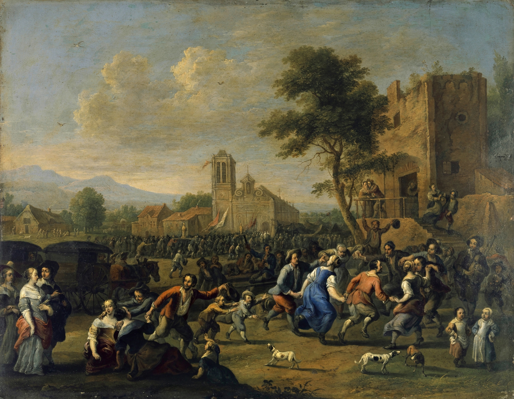 Parish Fair, by Johannes Lingelbach, public domain