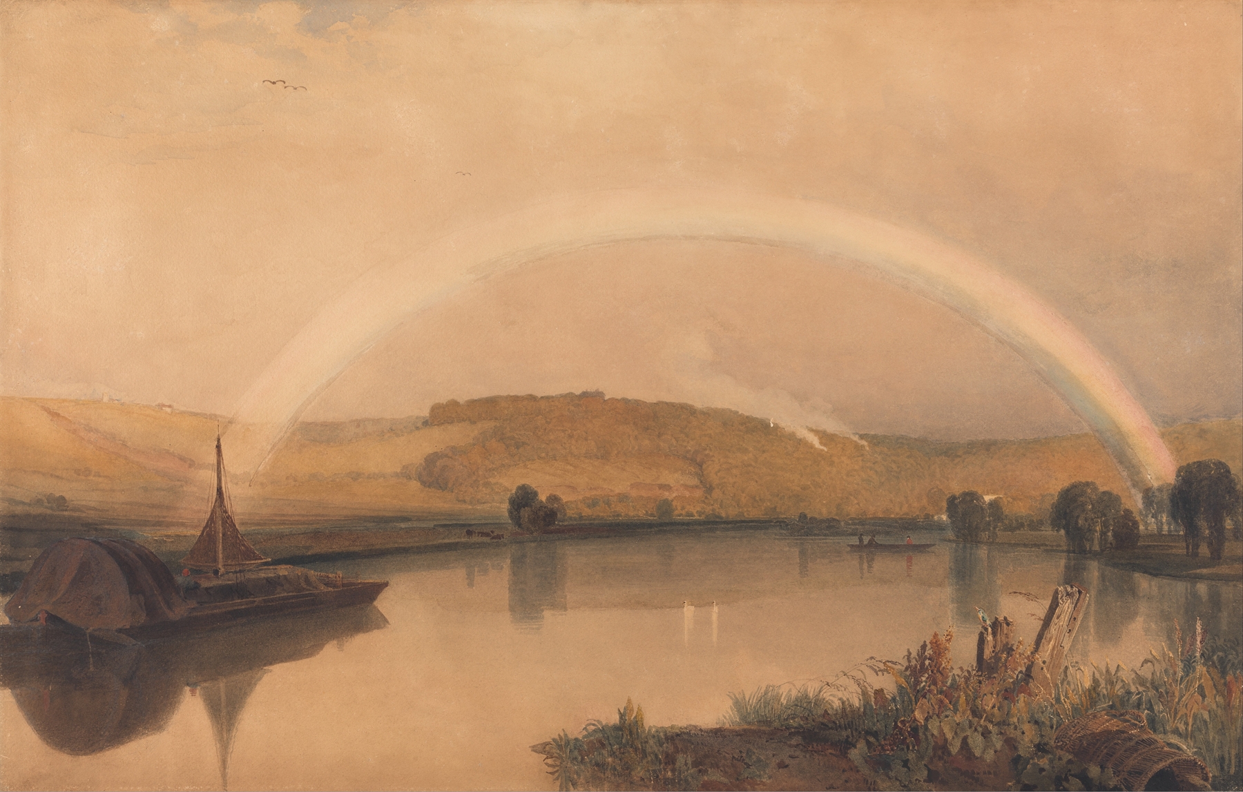 On the Thames, by Peter DeWint, public domain