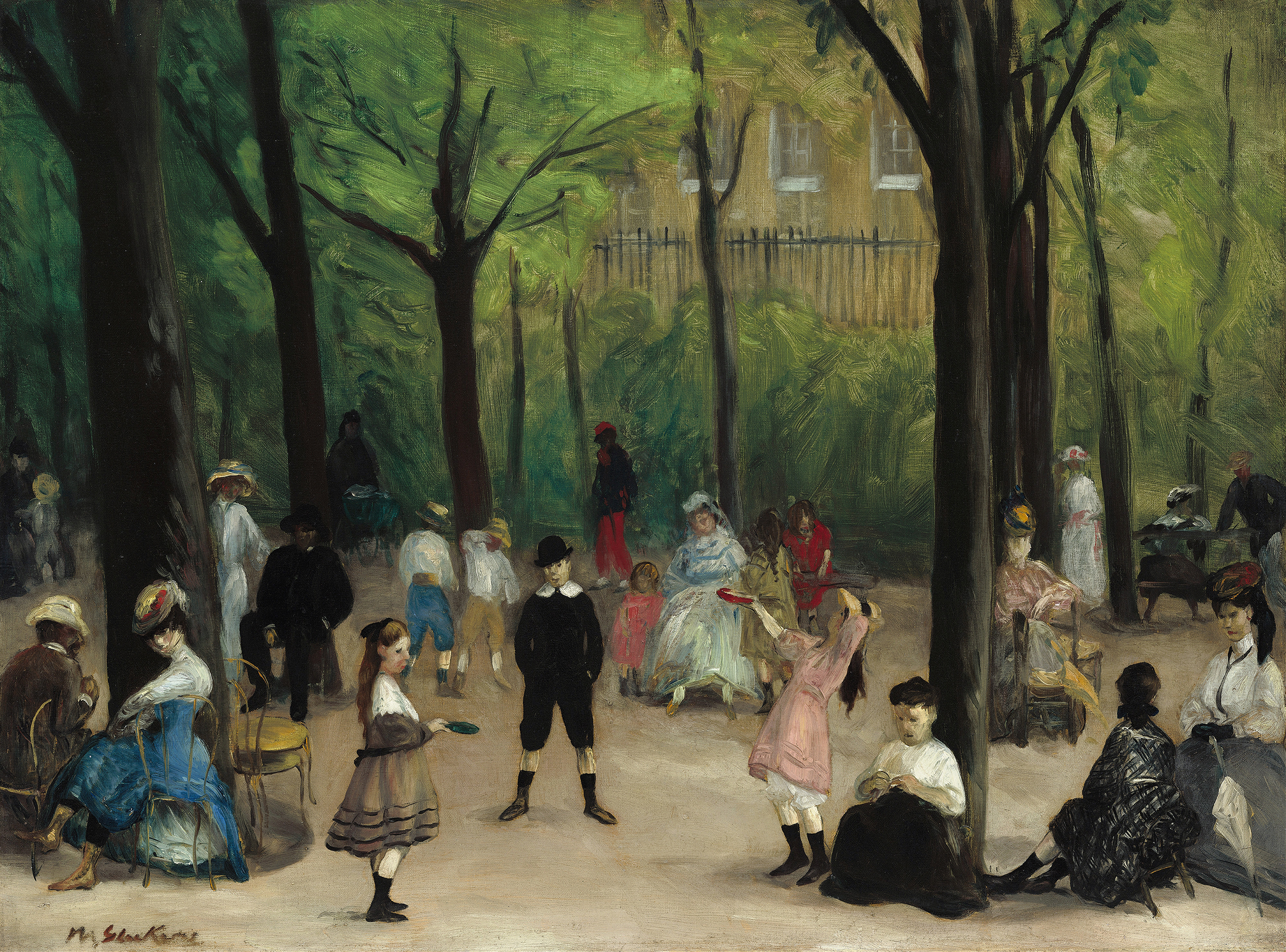Luxembourg Gardens, by William James Glackens, public domain