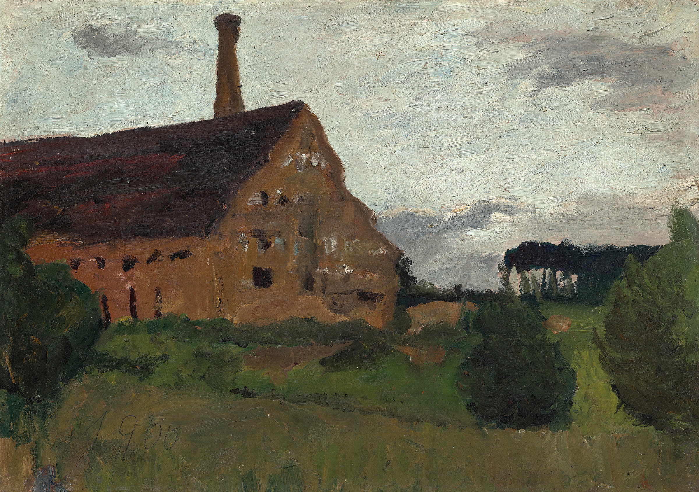Old Factory, by Paula Modersohn-Becker, public domain