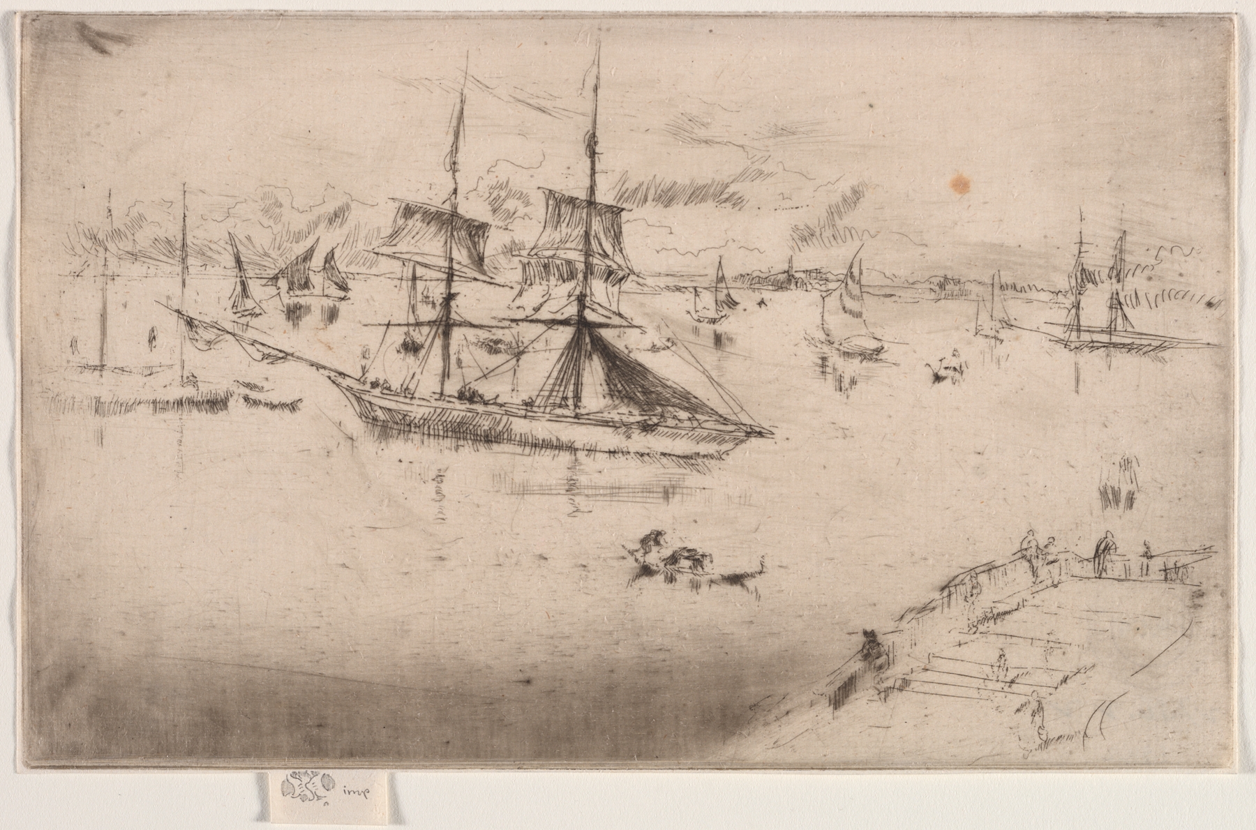 Lagoon; Noon by James Abbott McNeill Whistler, oil on canvas depicting a serene lagoon.