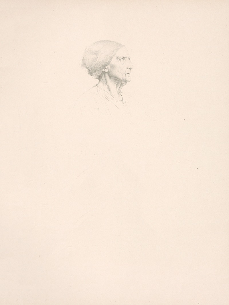 Ètude de tète de vieille femme by William Bouguereau