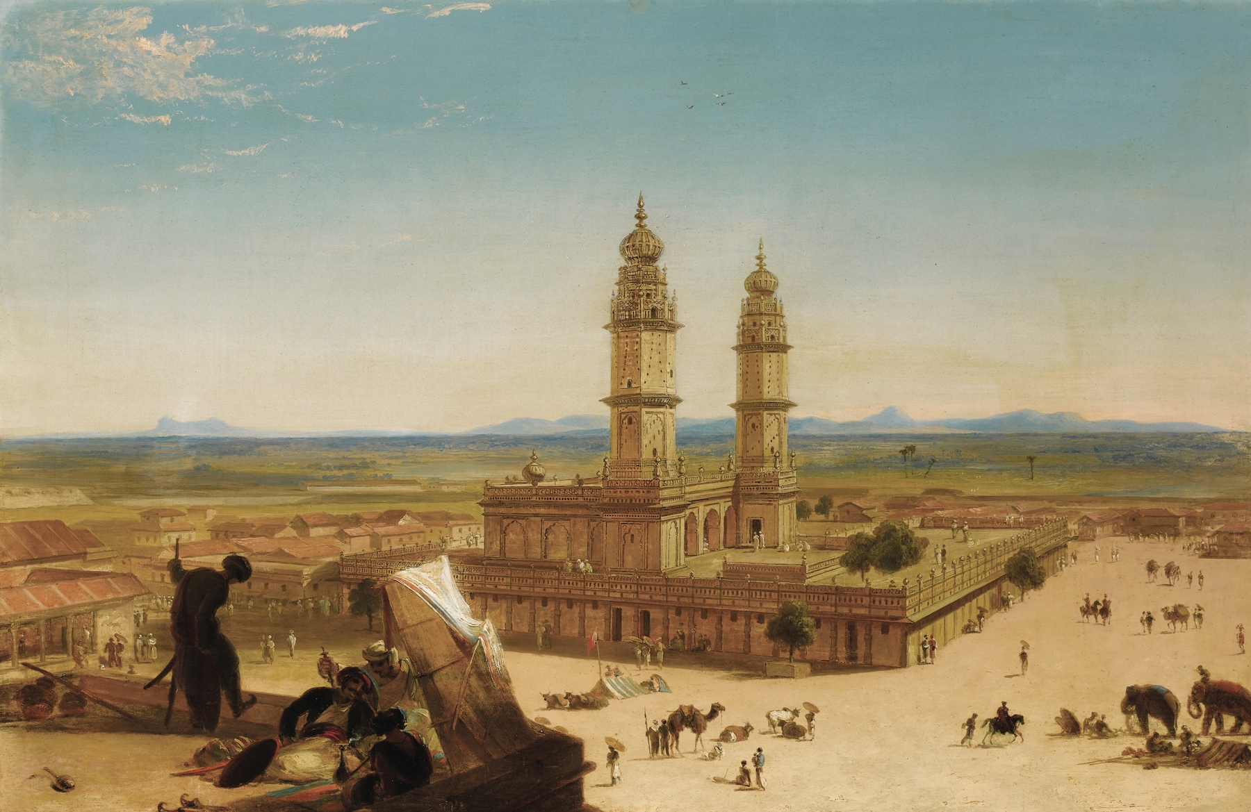 Oriental Landscape with Mosque, by Alberto Pasini, public domain
