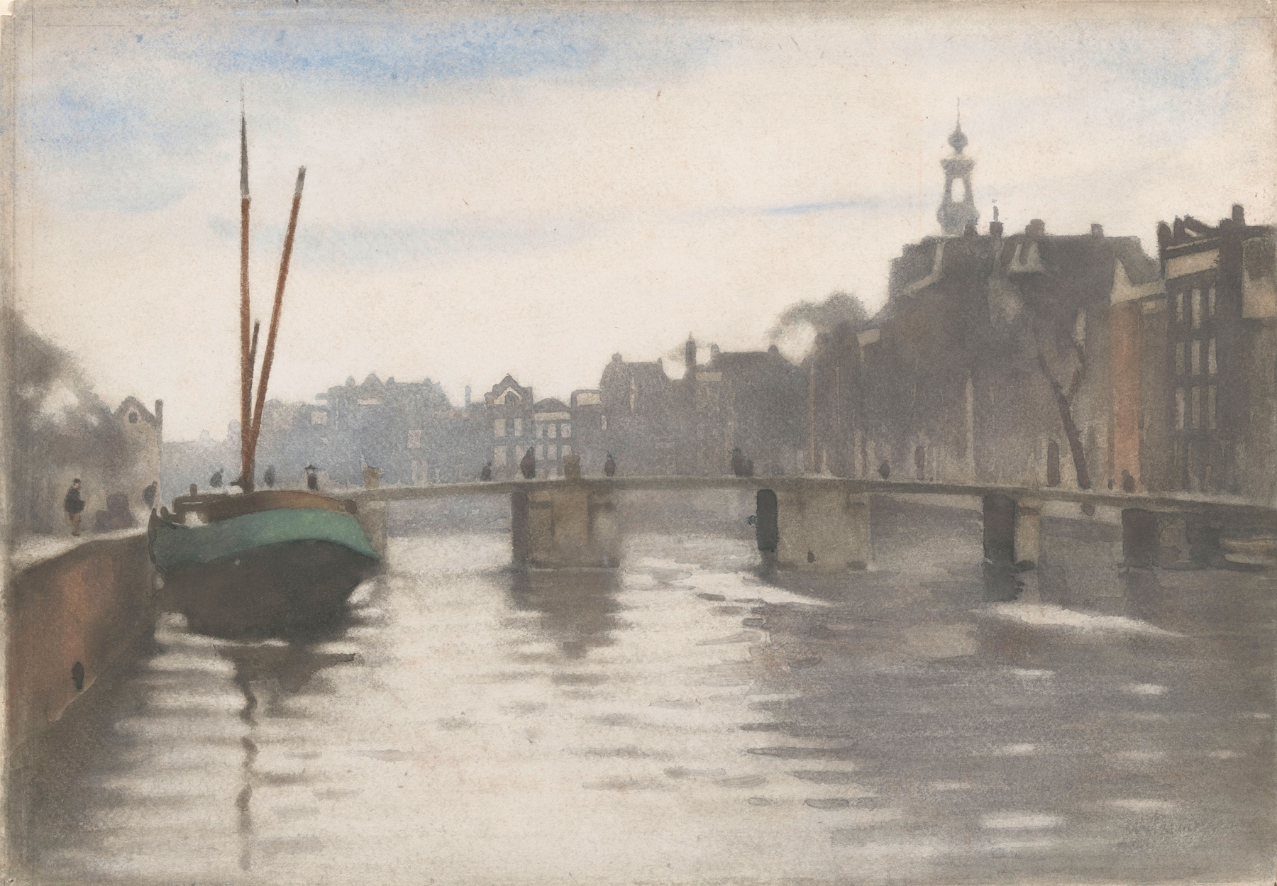 Oude Schans te Amsterdam, by Willem Witsen, public domain