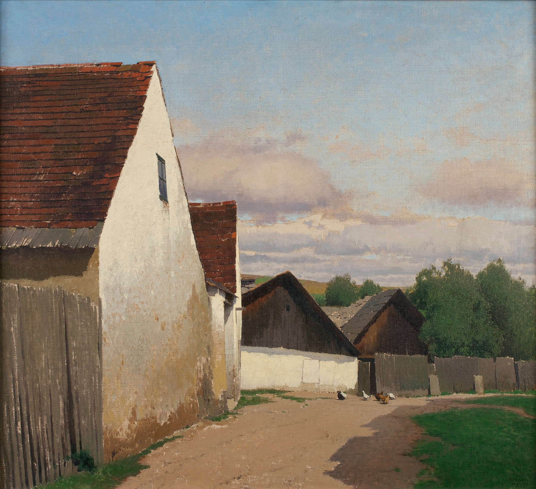 Alte Häuser in Gaudenzdorf, by Ferdinand Brunner, public domain