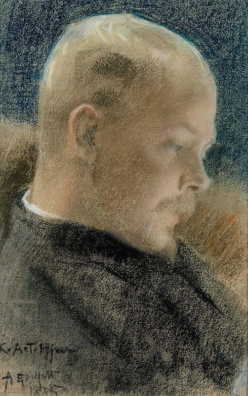 A portrait of Karl A. Tavaststjerna by Albert Edelfelt.
