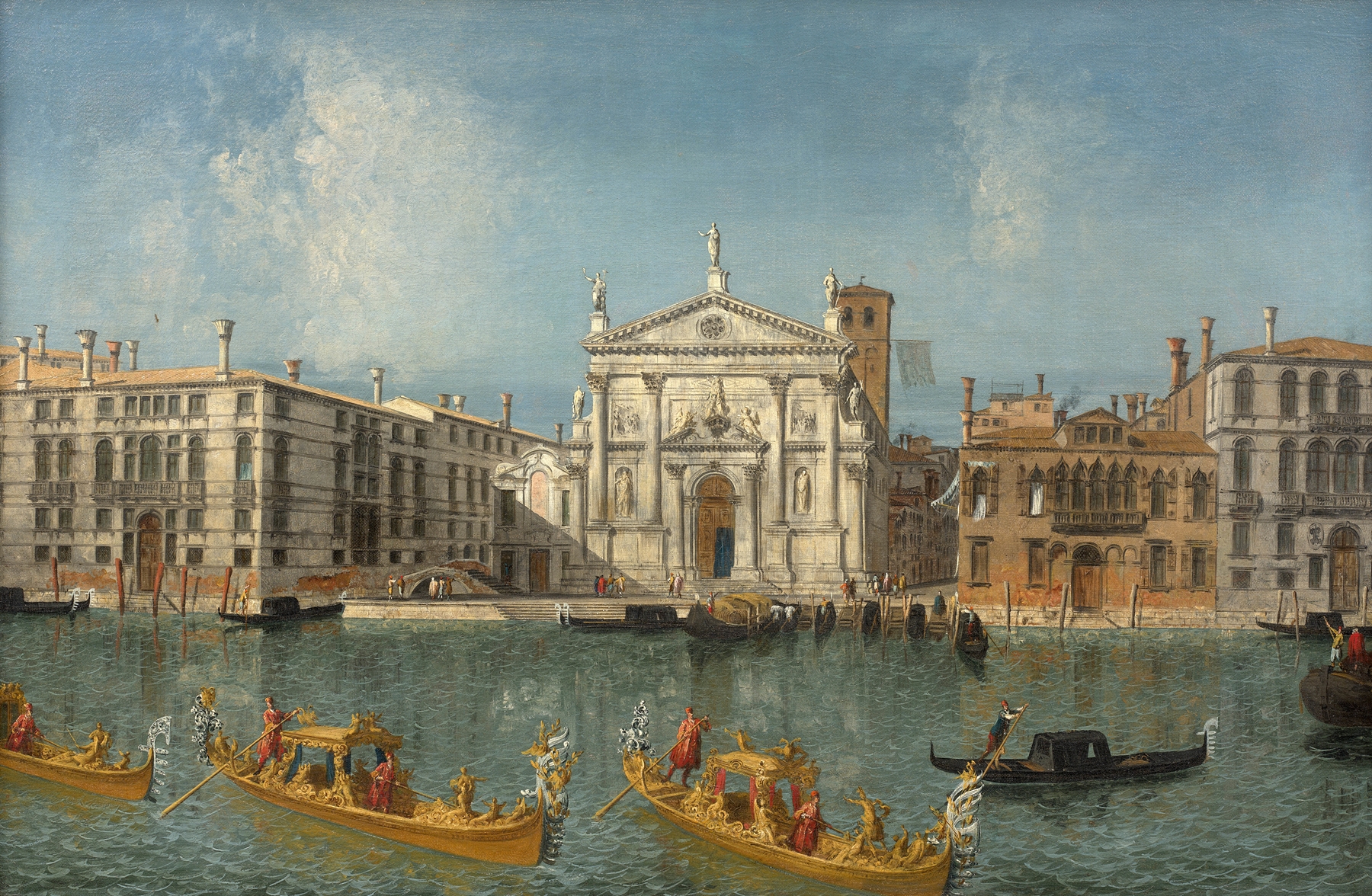 Le Grand Canal with San Stae church by Michele Marieschi, oil on canvas