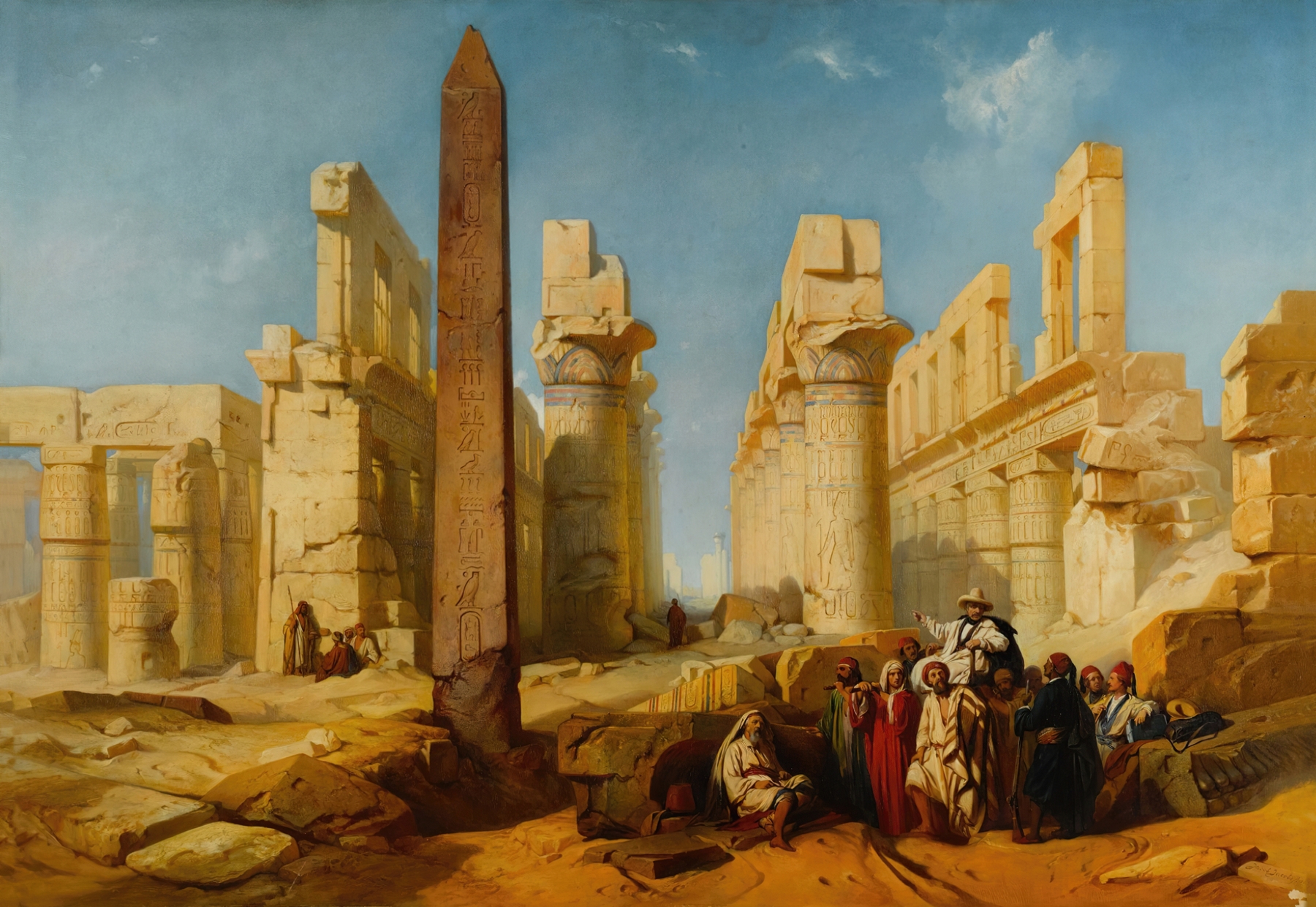 Ruins of the Palace of Karnak at Thebes, by Jacob Jacobs, public domain