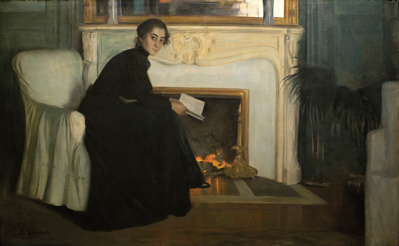 Santiago Rusiñol's 'Romantic Novel' captures a moment of literary reflection.