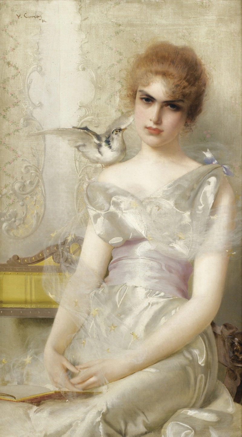 A portrait of a young woman by Vittorio Matteo Corcos.
