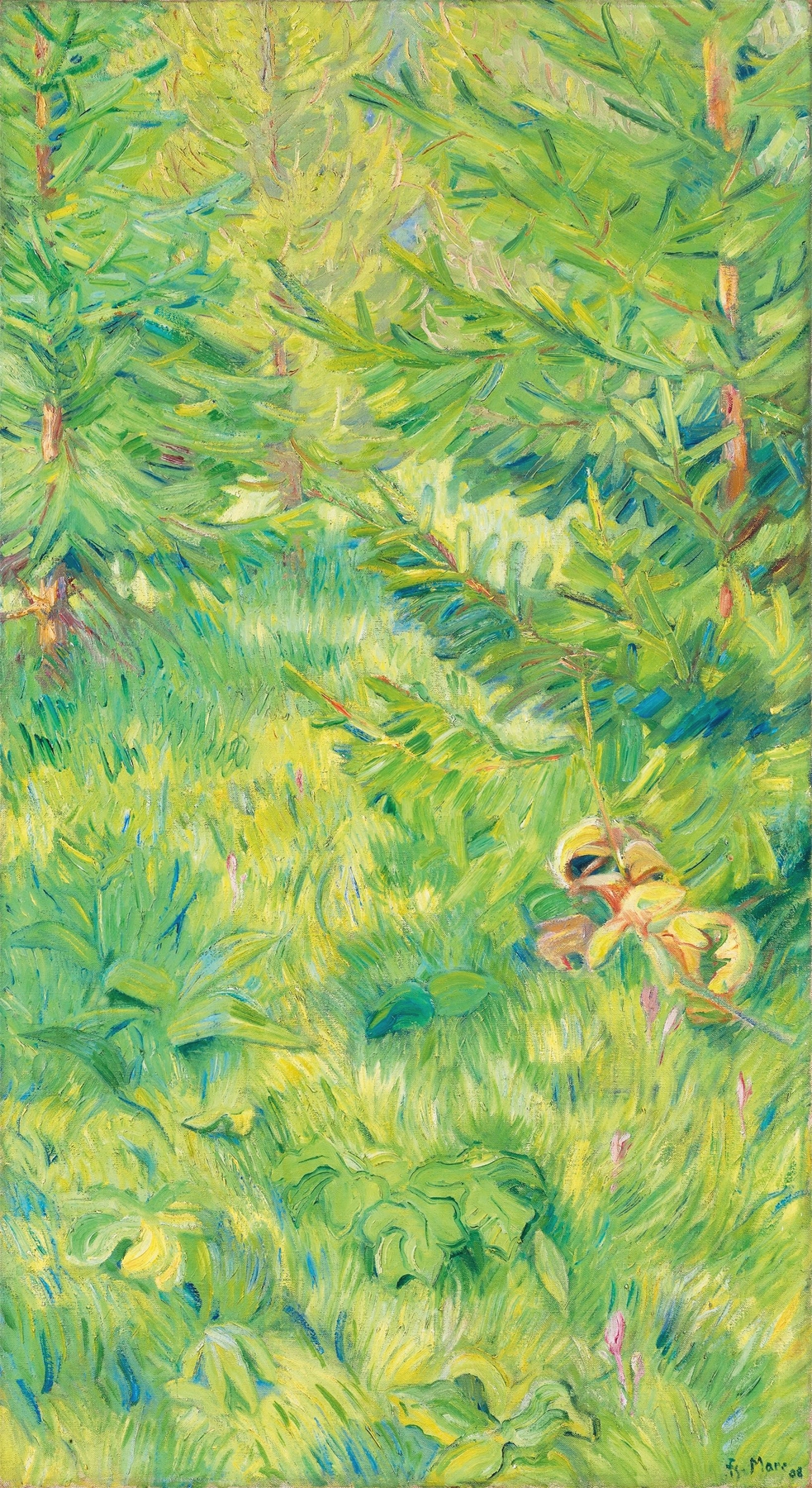 Grüne Studie, by Franz Marc, public domain