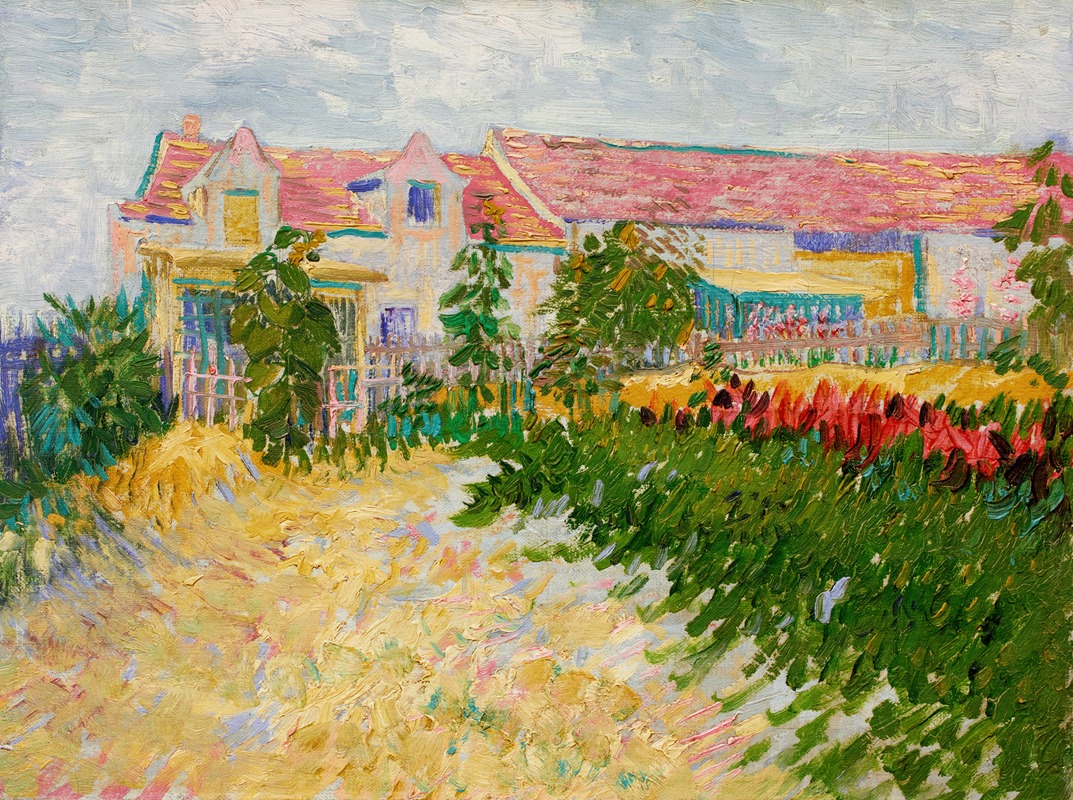 Vincent van Gogh's 'Jardin devant le Mas Debray' captures a vibrant garden scene.