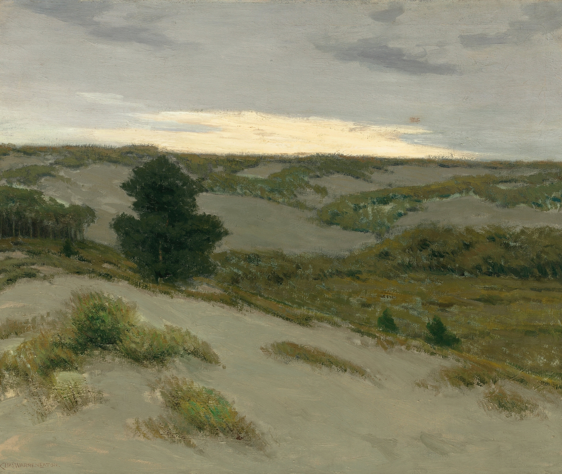 The Gray Dunes, Belgium, by Charles Warren Eaton, public domain