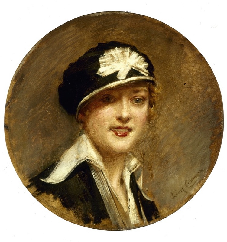 A portrait of a man wearing a stylish hat, showcasing the elegance of the era.