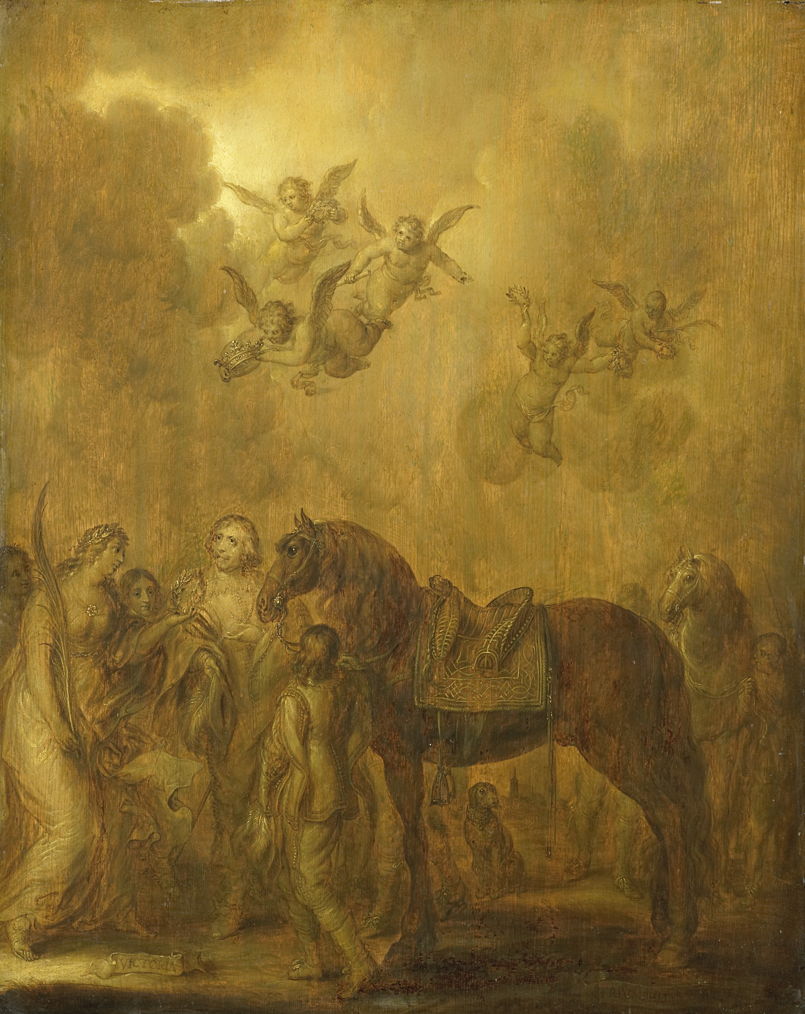 Allegory of the Stadtholdership of Prince Frederick Henry, oil on panel by Adriaen Pietersz van de Venne