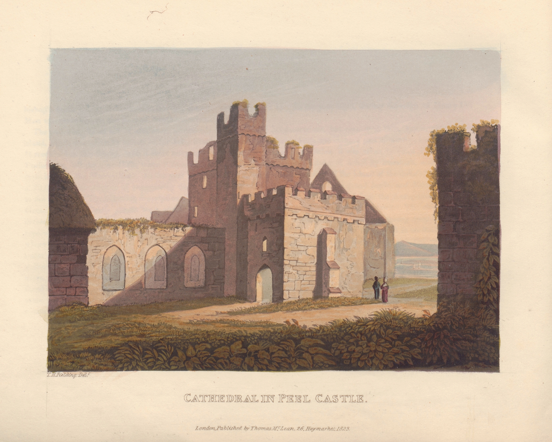 Cathedral in Peel Castle by Theodore Henry Adolphus Fielding, oil painting