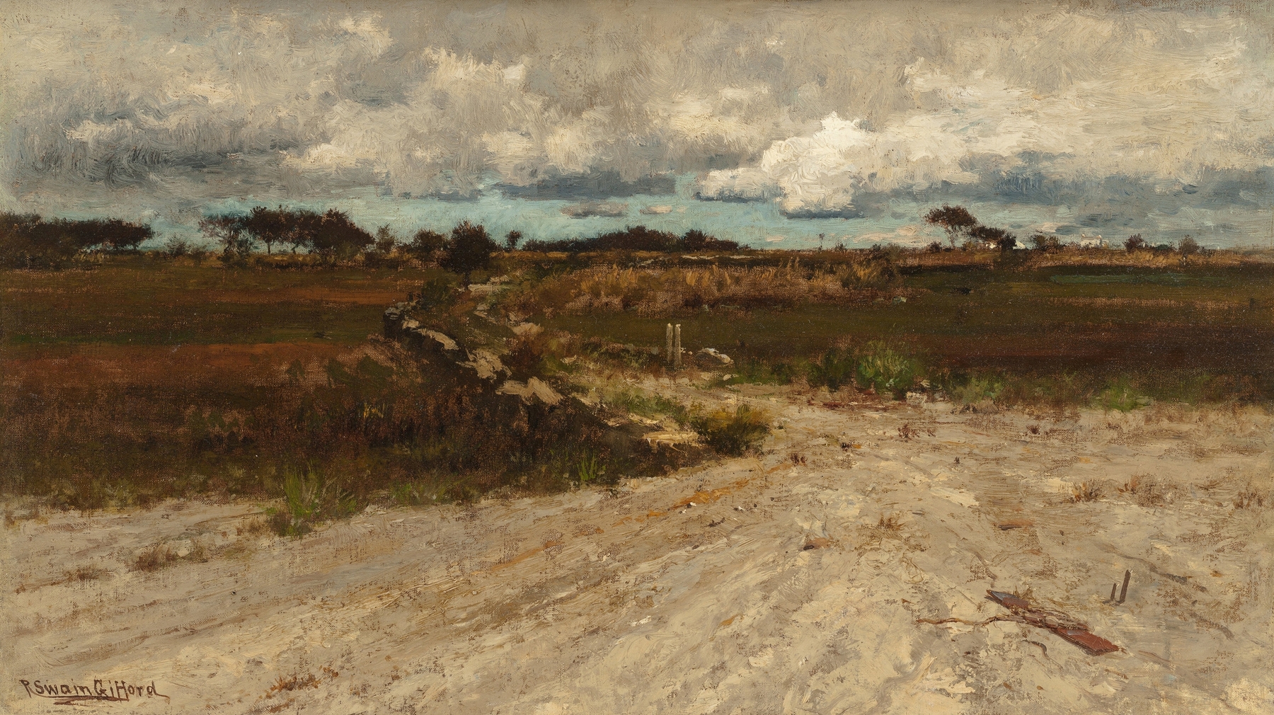 Path in a landscape, oil on canvas by Robert Swain Gifford