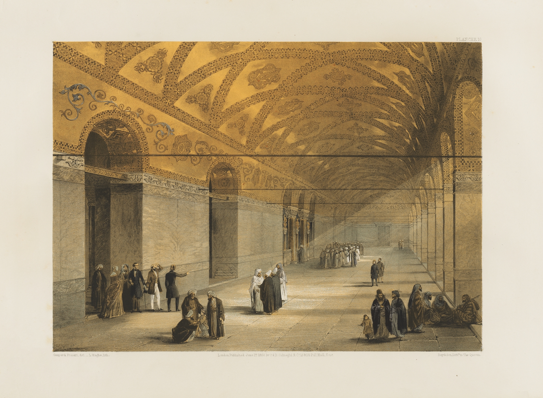 Aya Sofia, Constantinople; as recently restored by order of H. M. the sultan Abdul-Medjid Pl.10, by Gaspare Fossati, public domain