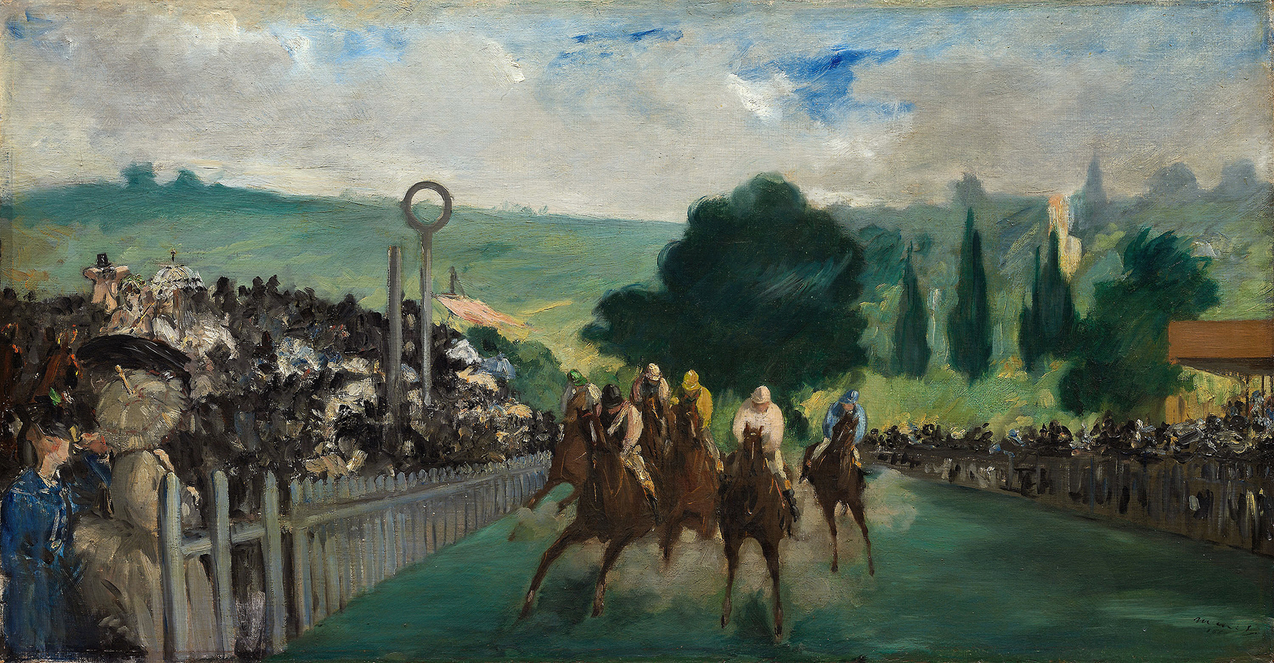 The Races at Longchamp, by Édouard Manet, public domain