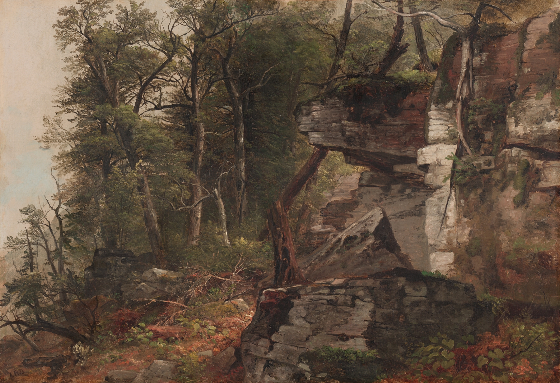 Trees on a Rocky Hillside, by Asher Brown Durand, public domain