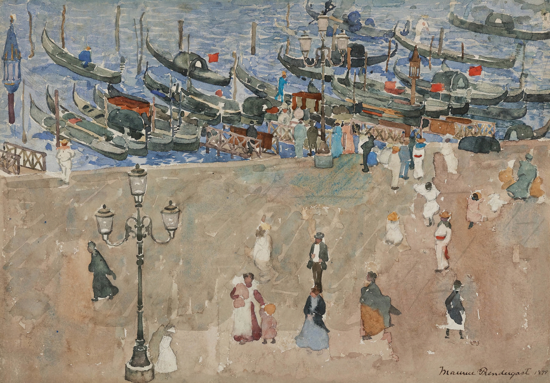 Gray Day, Venice, by Maurice Prendergast, public domain